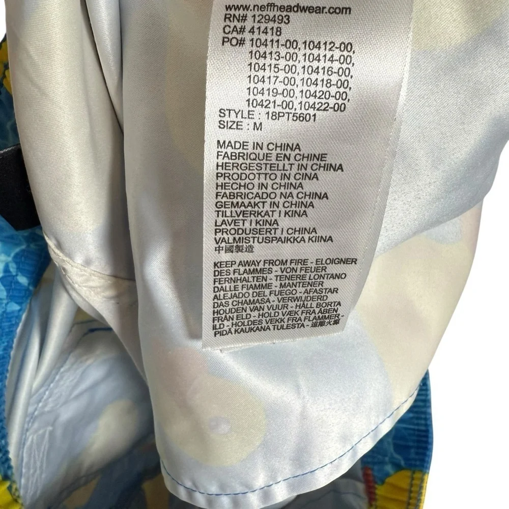 NWOT Neff Men’s Rubber Duckie Swim Trunks in Blue Multi Size M